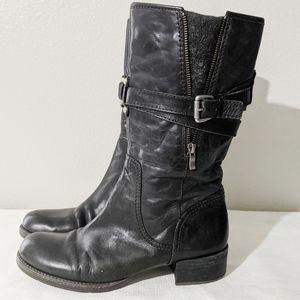naya black leather boots size 8.5 W
